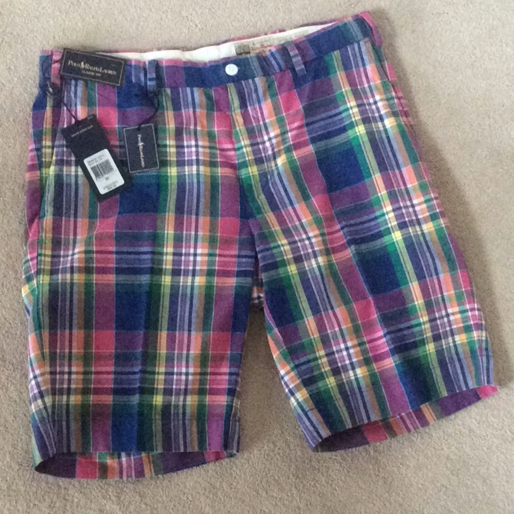 Polo by Ralph Lauren Madras Shorts size 32 NWT